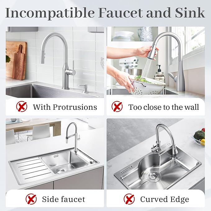 PoYang 24 Inch Faucet Mat for Kitchen Sink Splash Guard Behind Faucet, Sink