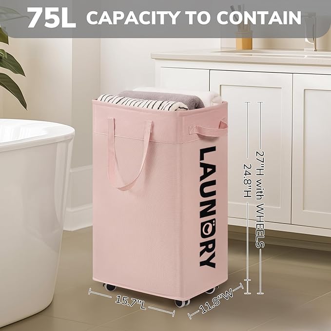 Goodpick Pink Laundry Baskets