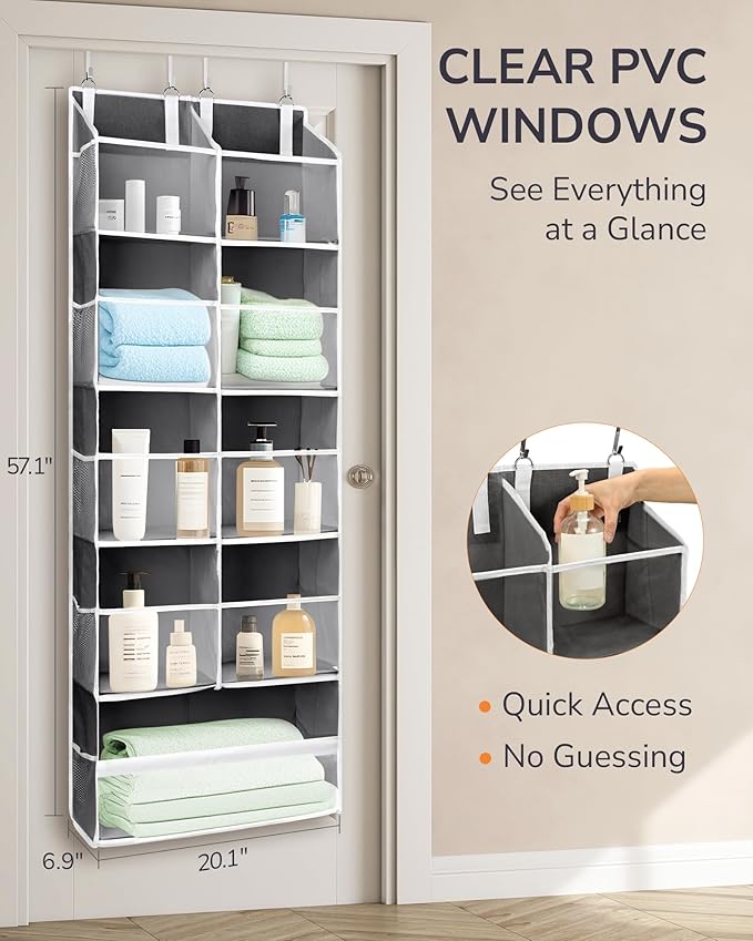 ULG Over the Door Organizer, 5-Tier Extra Large Hanging Storage