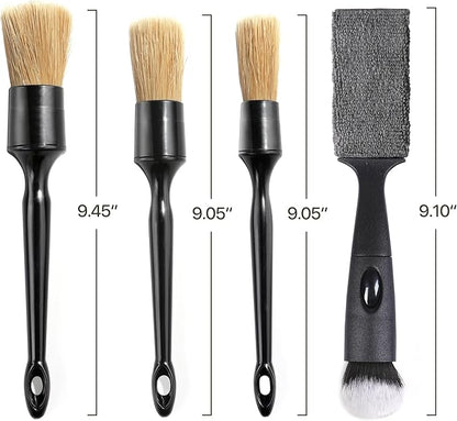 Car Detailing Brush Set, Leather Seats, Washing Wheels, Engine Bay, Car