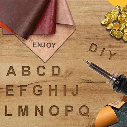 Afantti Wood Burning Pen Leather Pyrography Tool Burner Kit | 26 Letters | Temperature Adjustable | for Woodburning Engraver Carver Crafts