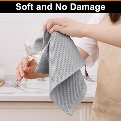 Homaxy 100% Cotton Waffle Weave Dish Cloths