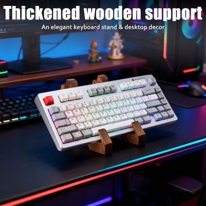 Lolytama Keyboard Display Stand Holder,Wooden Mechanical Keyboard Holder with Portable Movable Design,Keyboard Riser Display Shelf Tray for Desk, Gaming Setup,Office or Home,2 Pack