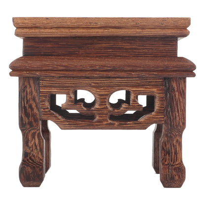 Yosoo Health Gear Wood Display Stand Base Small Tabletop Teapot Display Stand, Wood Carved Pedestal Oriental Home Decoration for Vase Flower Pots Teapot Fishbowl Table Lamp