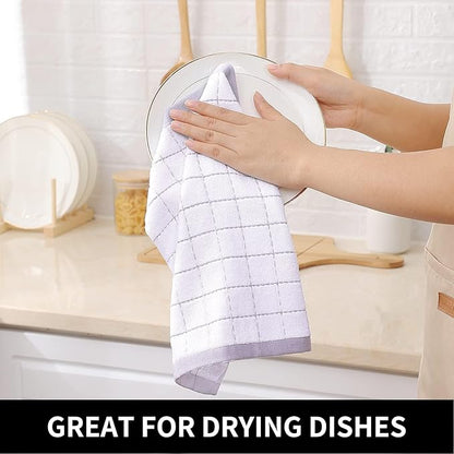 Homaxy 100% Cotton Terry Kitchen Dish Cloths, Ultra Soft and Absorbent Dish