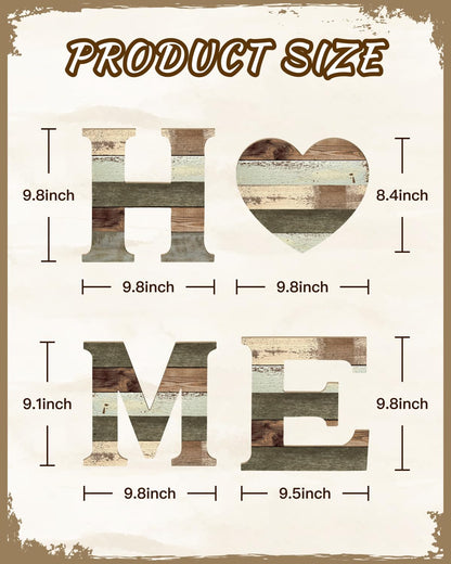 Putuo Decor Rustic Wood Home Wall Decoration, Decorative Hanging Plaques, Home Wall Art Letters Set Decor, for Living Room Bedroom Entryway Hallway