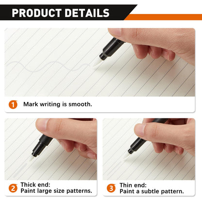 Dual Ended Embossing Pens 2 Pieces Black Embossing Pens for Powder DIY Art Paper Crafting Scrapbooking Drawing Stamping