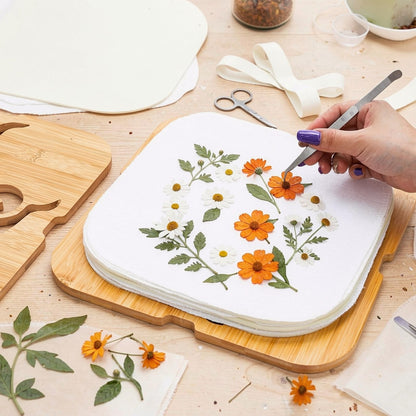 Noamus Extra Large Flower Press Kit, 11" x 11" Bamboo Floral Pressing Tool, 4 Layers Plant Preservation Kit, Dried Leaf Making DIY Set with Storage Bag for Resin Arts, Scrapbooking, Adults and Teens