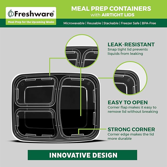 Freshware Meal Prep Containers