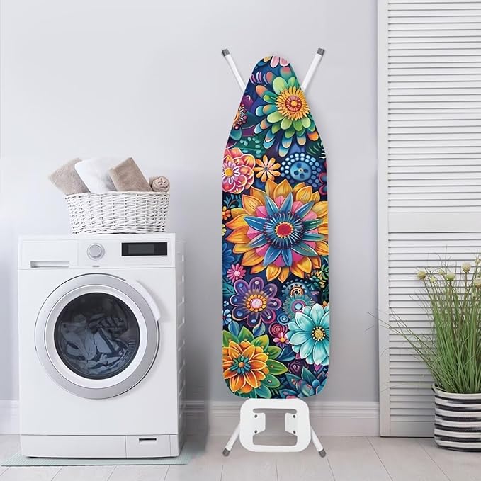Boho Mandala Flower Printed Ironing Board Cover, 15x54 Inch Ironing Board Cover