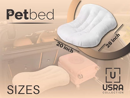 USRA 100% Cotton Orthopedic Pet Bed Gift Set with 2 Covers 28"x20" Dog Cat Recovery Pillow Hypoallergenic Natural Oeko-TEX Certified