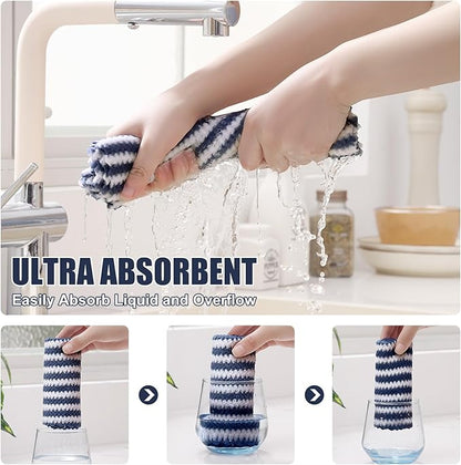 Homaxy Kitchen Towels, Ultra Soft and Absorbent Dish Towels, Reusable Fast