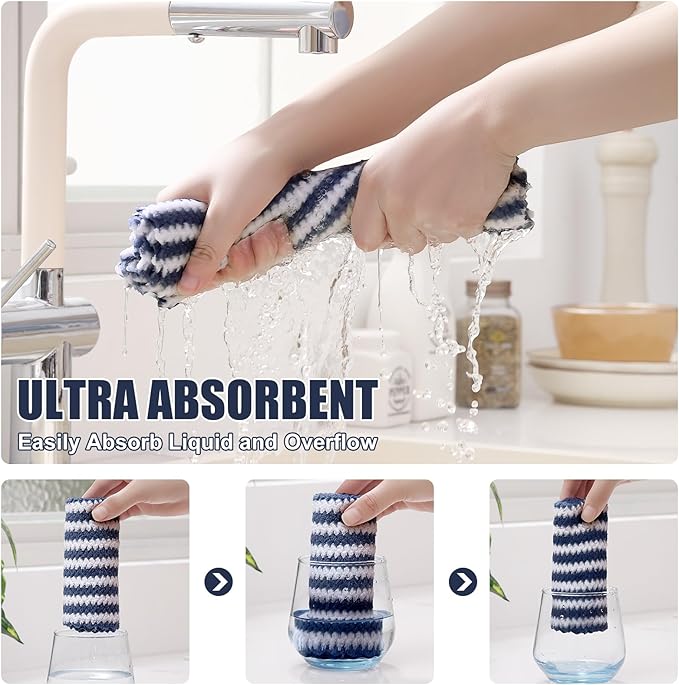 Homaxy 18 Pack Kitchen Dish Cloths, Ultra Soft and Absorbent Dish Towels