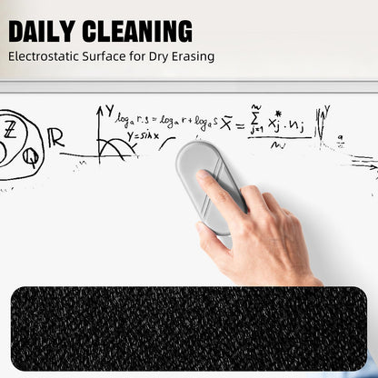 FUNISKETCH Magnetic Detachable Dry Erase Eraser, Glass Board Erasers, 1 Pack, Whiteboard Eraser for Dry Erase Board, Glass Board, Calendar Board, Office and School Supplies (Gray)