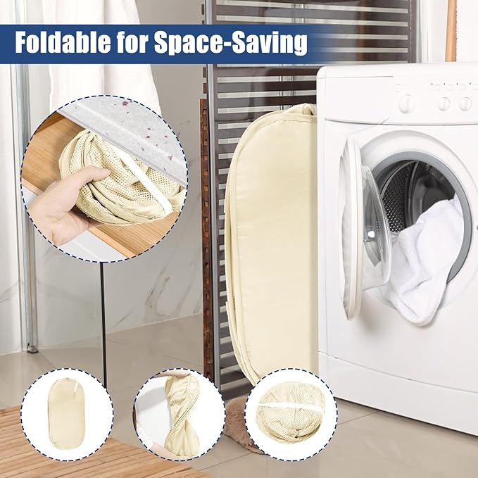 Collapsible Laundry Baskets, Upgrade Pop Up Laundry Hamper