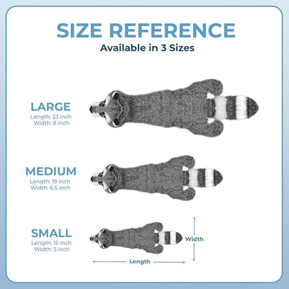 Best Pet Supplies Squeaky Dog Toys with Soft Durable Fabric for Small, Medium and Large Pets Interactive Toy for Indoor Play, Supports Active Biting and Play - Raccoon, Large