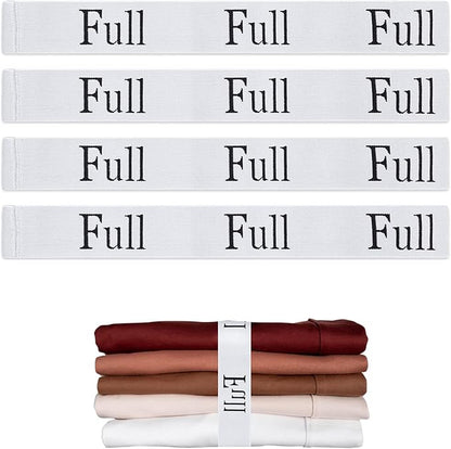 4PCS Bed Sheet Organizer Bands, Storage Labels and Sheet Keepers