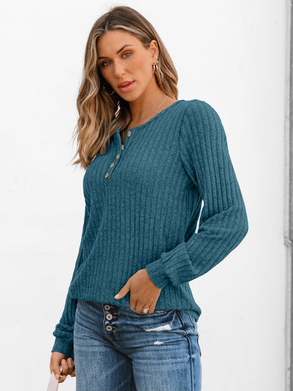AUTOMET Long Sleeve Henley Shirts Women's Business Casual Lightweight Tunic Sweater Tops
