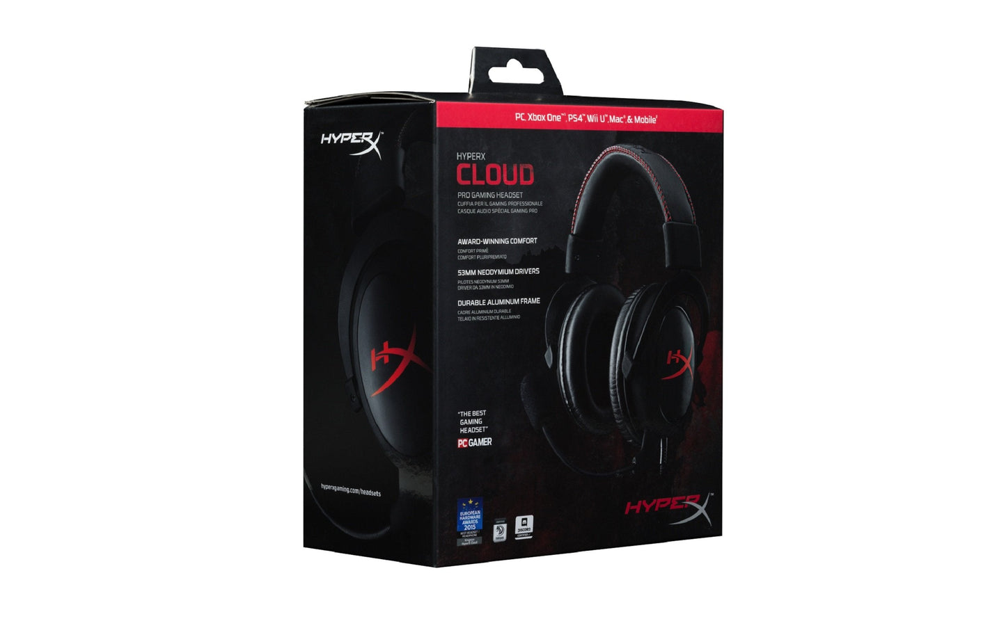 HyperX Cloud Gaming Headset for PC, Xbox One¹, PS4, PS4 PRO, Xbox One S¹, Nnintedo Switch (KHX-H3CL/WR) - Black