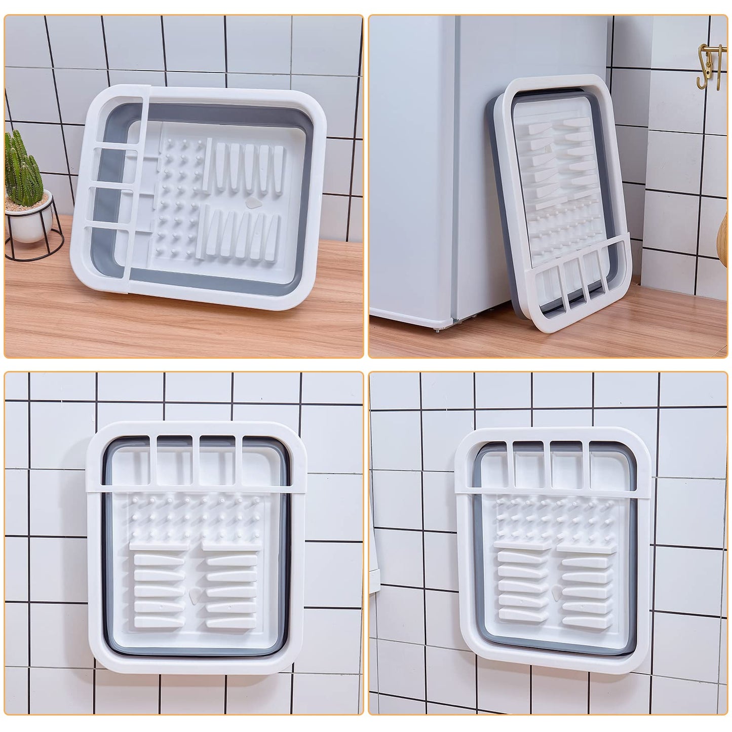 Collapsible Dish Drainer with Drain Plug & Swivel Spout - Space-Saving, Portable Dish Rack for Kitchens, RVs, Campers & Travel Trailers
