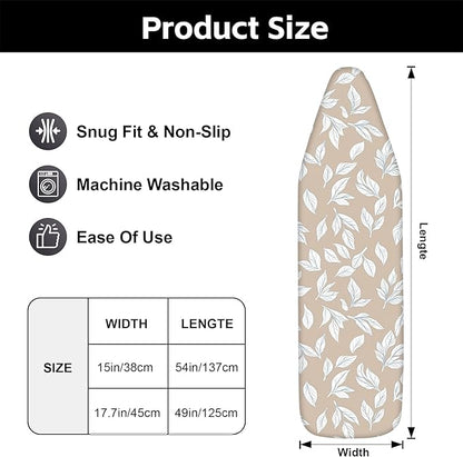Floral Ironing Board Cover 17.7"x49", Standard Size Iron Board Covers