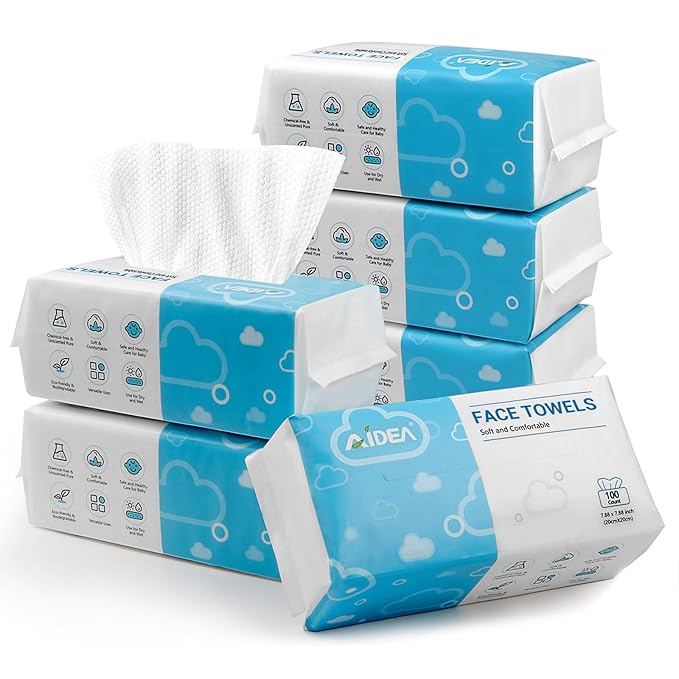 AlDEA Face Towels Disposable-600Ct, Face Towelettes