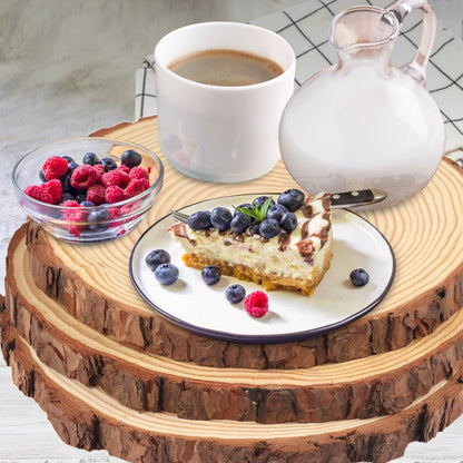 8 PCS 8-9 Inch Natural Wood Slices, Unfinished Pine Wood Circles with Barks for Coasters, DIY Crafts, Christmas Rustic Wedding Ornaments and Centerpieces,by GNIEMCKIN.