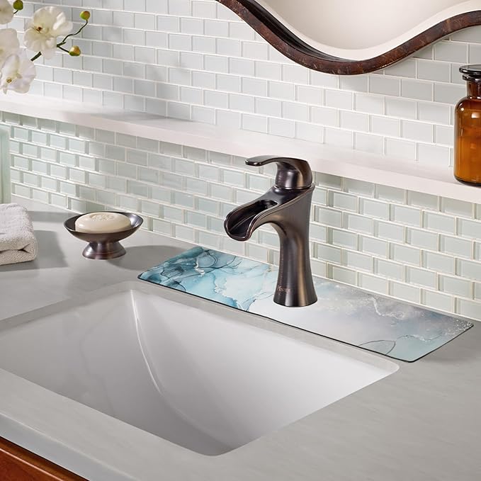 Sink Faucet Absorbing Mat, 2 Pack Drying Mat Around Faucet Sink Splash Guard