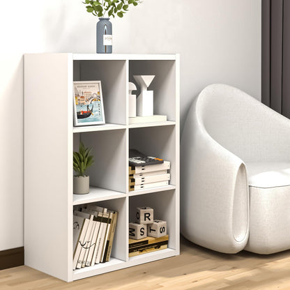 Endearing Limons【2026 Wooden Thick Border 6 Cube Shelf Storage Organizer with Anti-Tipping Kits + Reversible Open Back Bookcase (11 * 11 Unit Cell White)