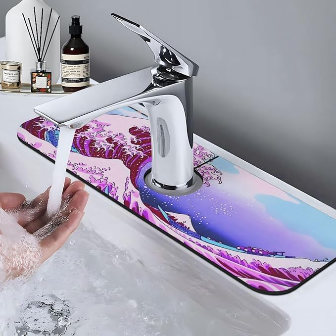 Wave Kitchen sink faucet pad, strong water absorption, anti slip, very suitable