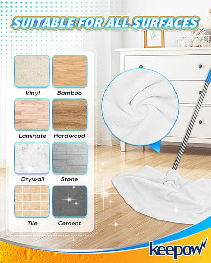 KEEPOW 3PCS Extra Large Microfiber Cleaning Cloth 30" x 20" Large Floor