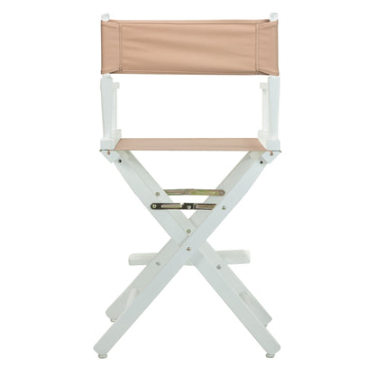 Casual Home 24" Director's Chair White Frame with Tan Canvas, Counter Height