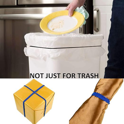 Trash Can Elastic Rubber Bands, Fits 13 to 30 Gallon Trash Cans, Durable