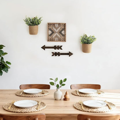 Dahey 2 Pack Wall Hanging Rope Basket
