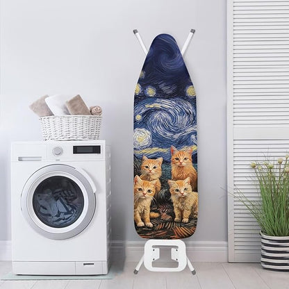 Cats Starry Sky Ironing Board Cover and Pad Table Top Ironing Board Cover