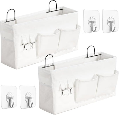 2pcs Large Wall Hanging Storage Bag, Door Closet Linen Fabric Pockets Organizer
