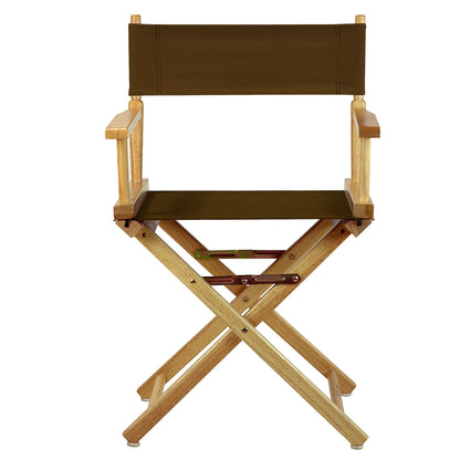 Casual Home 200-00/021-45 Director's Chair Canvas 18" - Classic Height Natural Frame/Brown