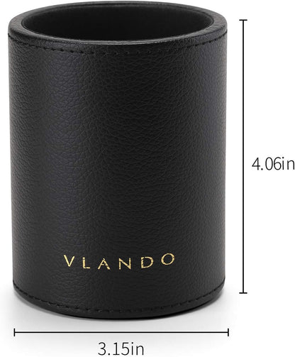 Vlando Office Supplies Desk Organizer Caddy,Back to School Supplies for Desk Caddy, Desktop Hanging File Letter Document Storage Holder with Drawer Organizer Section for Office Home 2 Pack Black