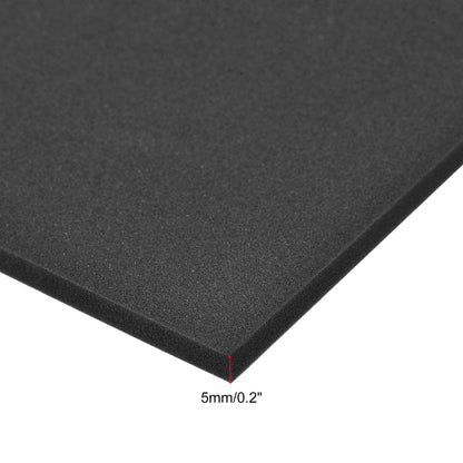 uxcell Black EVA Foam Sheets 10 x 10 Inch 5mm Thickness for Crafts DIY Projects, 4 Pcs