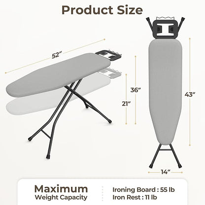 Yaheetech Foldable Ironing Board, Heavy Duty Iron Board