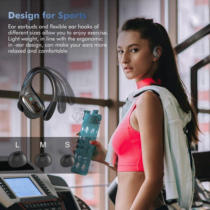 sajawass Wireless Earbuds, Sports Bluetooth Headphones, 75Hrs Playtime Ear Buds with LED Power Display, Noise Canceling Headset, IPX7 Waterproof Earphones for Workout/Running