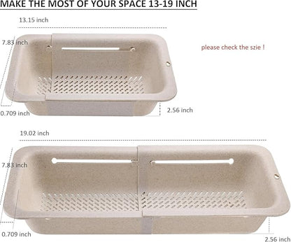 LASSHSWA Collapsible Colander for Kitchen, Over the Sink Strainer Basket for