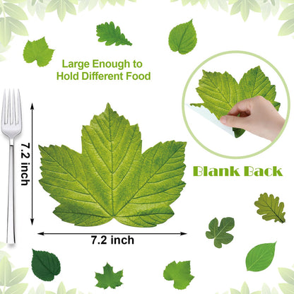 Tenceur 150 Pcs Parchment Paper Leaves 7.2 in Spring Cheese Papers Leaves Charcuterie Boards Spring Summer Parchments Sheet Decorative for Plate Table Festival Party Food Serving, 10 Styles