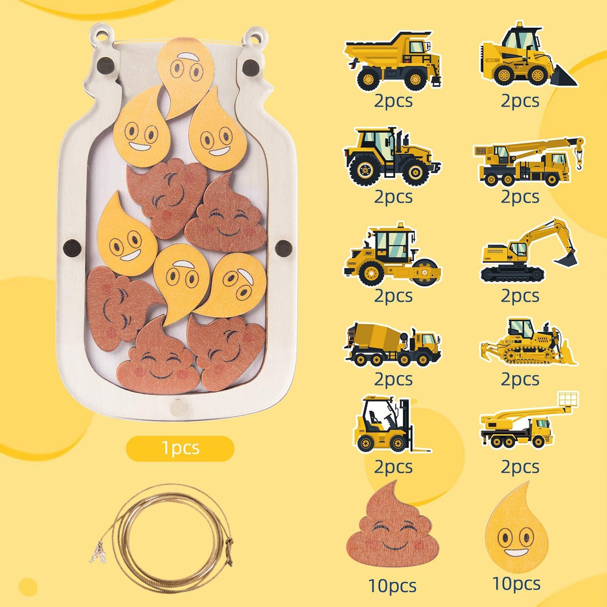 40 Pcs Reward Jars for Kids Classroom Reward Jar Toddlers Back to School Themed Construction Potty Training Rewards Toddler Incentive Behavior Responsibility Chart for School Boys Girls Supplies