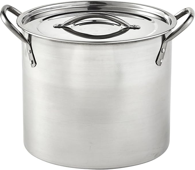 IMUSA Stainless Steel Stock Pot with Lid, 20 Quart, Silver