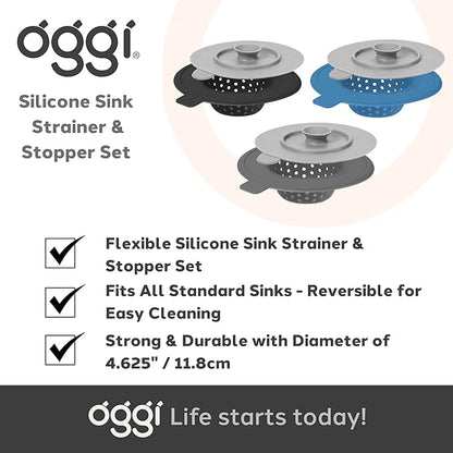 OGGI Silicone Sink Strainer & Stopper Set- Great Kitchen Sink Strainer