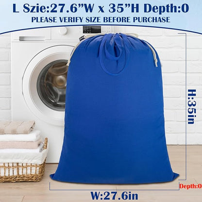 Laundry Bag with Handles & Drawstring Closure 27.6”Wx35"H, Thick Laundry Bag