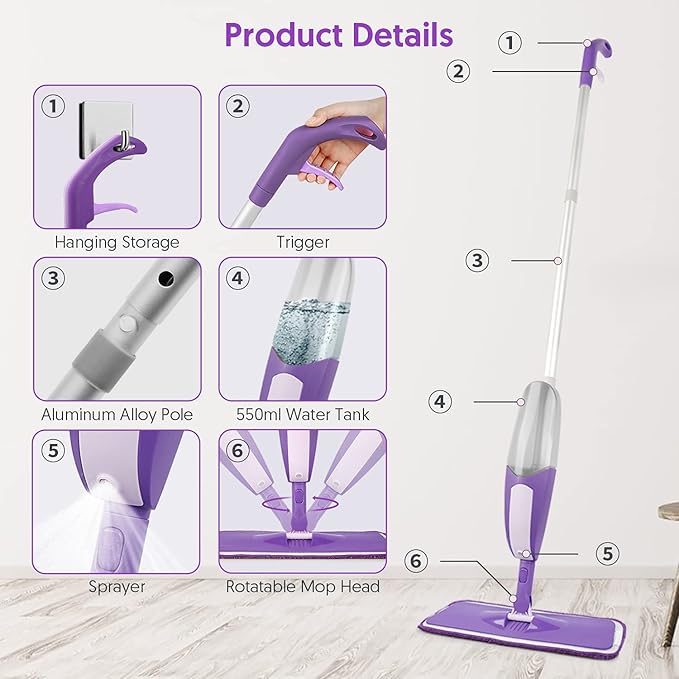 Spray Mop for Floor Cleaning