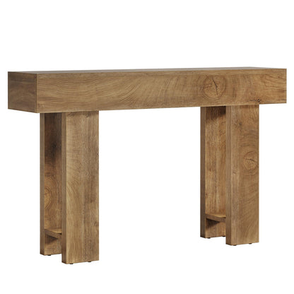Cealform Console Tables for Entryway, 47.2 Inches Long Sofa Table Behind Couch, Farmhouse Wooden Style Entry Way Table for Living Room, Hallway, Entrance, Foyer (Light Brown)