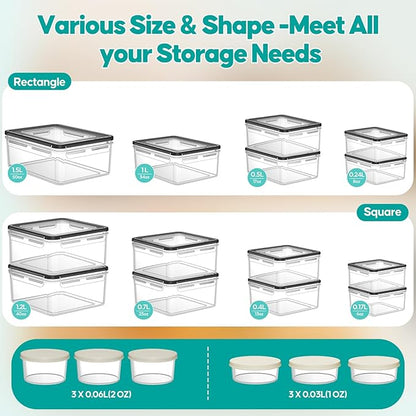 40 PCS Food Storage Containers